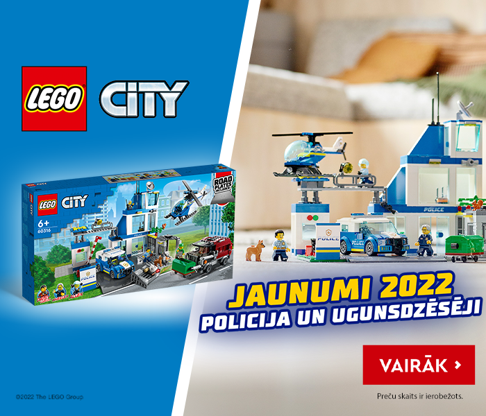 LEGO CITY. JAUNUMI 2022 POLICIJA UN UGUNSDZĒSĒJI.
