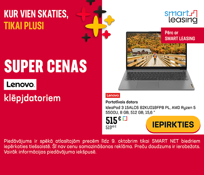 Super cenas LENOVO klēpjdatoriem