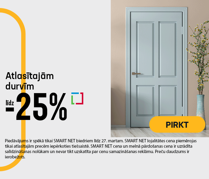 Atlasītajām durvīm līdz -25%