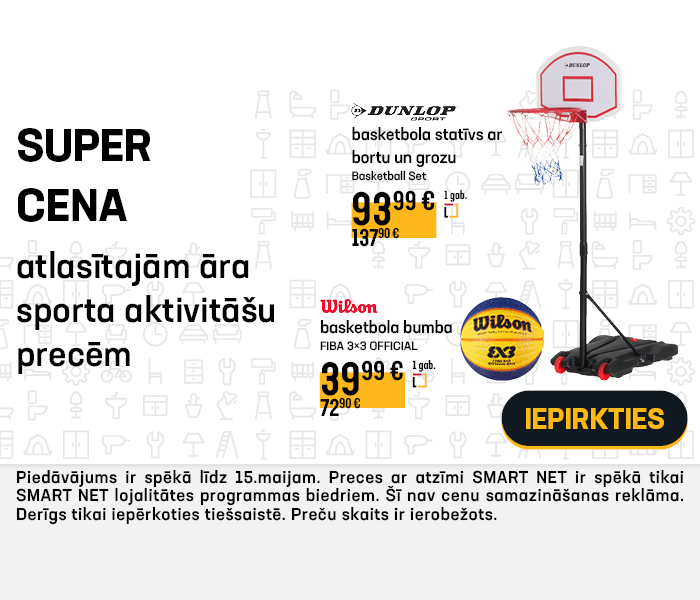 Super cena atlasītajām āra sporta aktivitāšu precēm