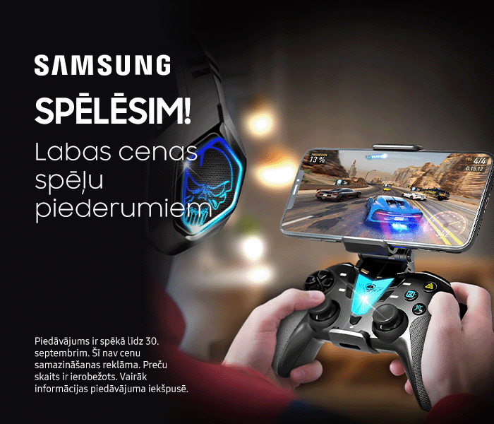 Spēlēsim! Labas cenas Samsung spēļu piederumiem