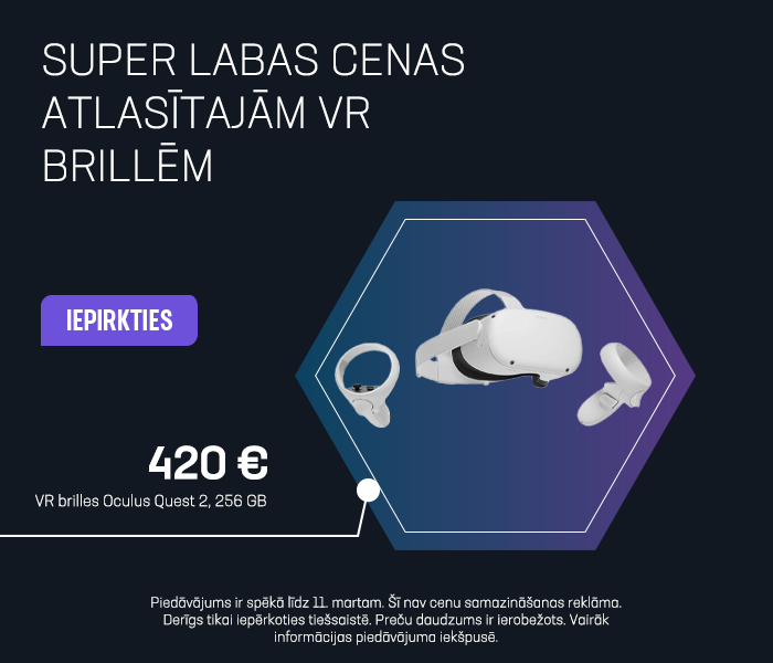 Super labas cenas atlasītajām VR brillēm