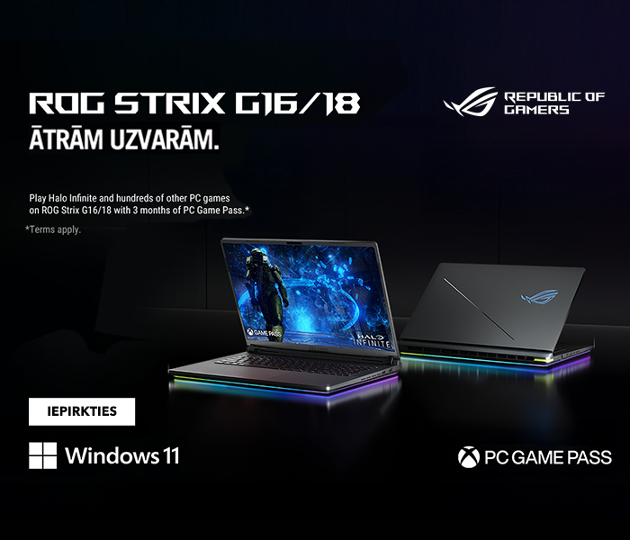 ROG STRIX G16/18 ĀTRĀM UZVARĀM.