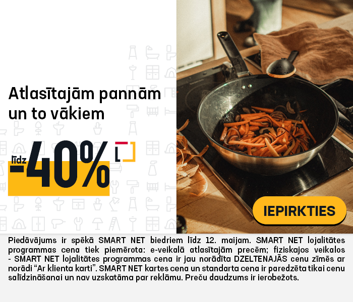 Atlasītajām pannām un to vākiem līdz -40%	