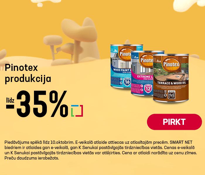 Pinotex produkcijai līdz -35%