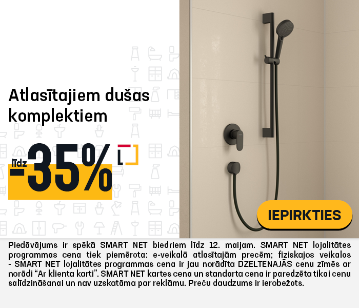 Atlasītajiem dušas komplektiem līdz -35 %