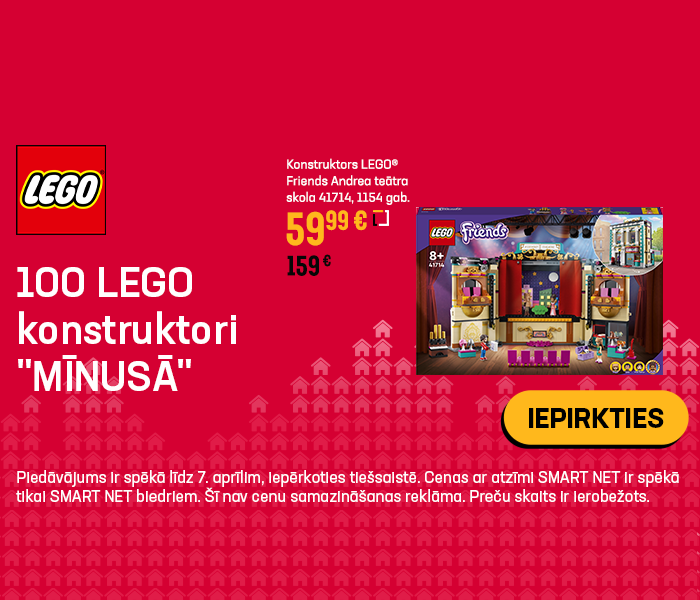 100 LEGO konstruktori "mīnusā"