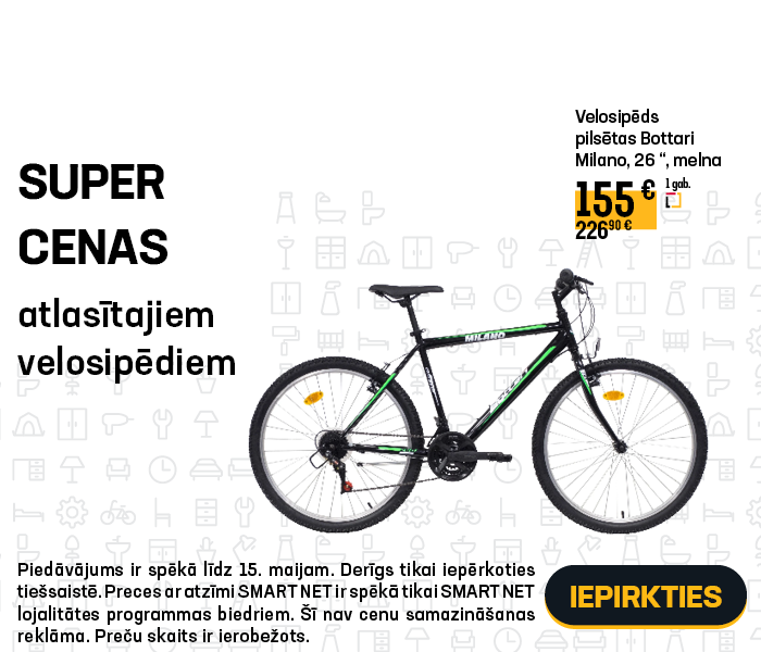 Super cenas atlasītajiem velosipēdiem