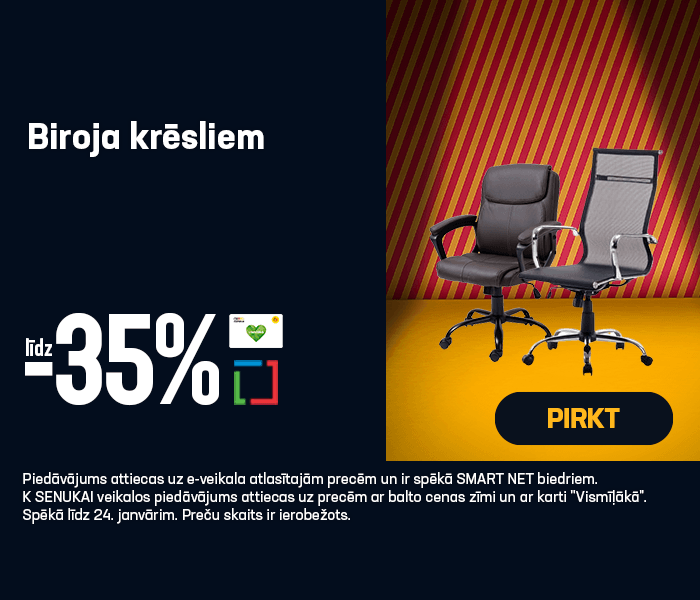 Biroja krēsliem -35%