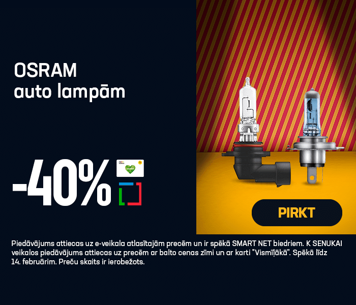 OSRAM auto lampām -40%