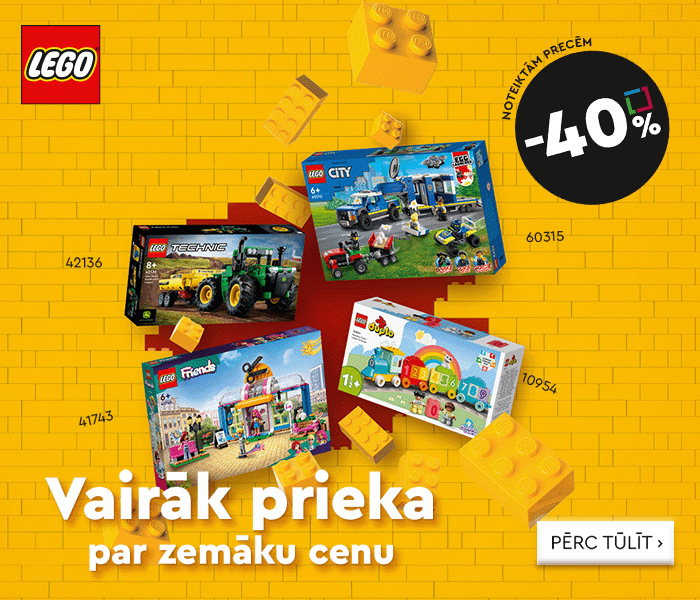 Vairāk prieka par zemāku cenu -40% noteiktām precēm