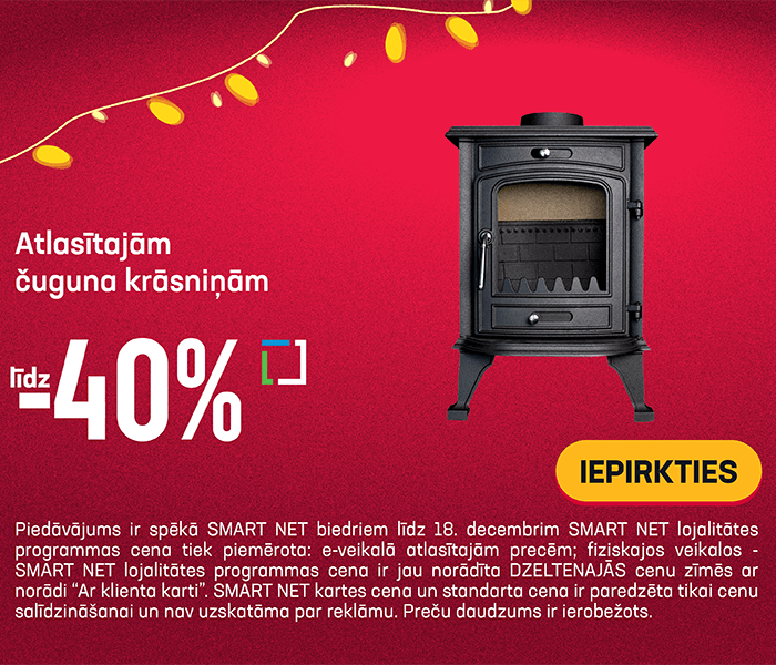 Atlasītajām čuguna krāsniņām līdz -40%