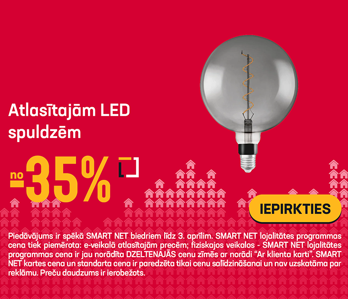 Atlasītajām LED spuldzēm no -35%	