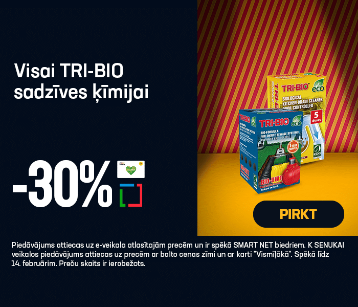 Visai TRI-BIO sadzīves ķīmijai -30%