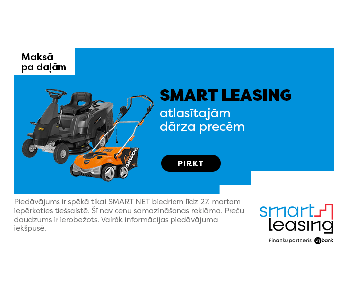 Smart Leasing atlasītajām dārza precēm