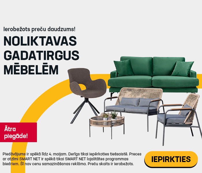 Noliktavas gadatirgus mēbelēm Ierobežots preču daudzums 