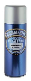 AEROZOLINIAI METALO DAŽAI „HAMMERED“ (SIDABRO; PILKI; 400 ml (HAMMERITE)