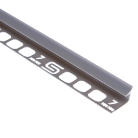 Plaadiliist 027003 sisenurk, 7 mm, 250 cm, hall