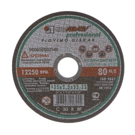 Pjovimo diskas, 125x2,5x22,23 mm
