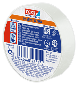 Isoleerteip Tesa PVC, 15 mm x 10 m, valge