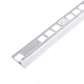 Plaadiliist sisenurk, 7 mm, 250 cm, valge