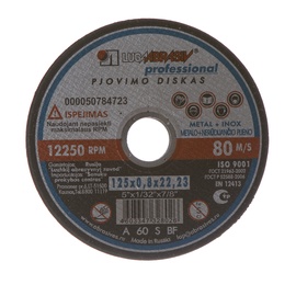 Pjovimo diskas, 125x0,8x22,23 mm