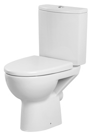 Unitazas Cersanit Parva, su bakeliu (3 / 6 l) ir dangčiu, horizontalus vandens nubėgimas