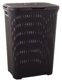 Pesukorv kaanega Curver, 60 L tumepruun