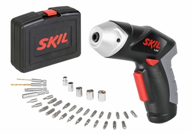 Akumuliatorinis suktuvas Skil 2436AC, 3,6 V, su lagaminu ir 35 priedais