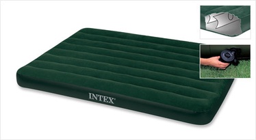 Pripučiamas aksominis čiužinys Intex Full Prestige Downy su pompa, 191 x 137 x 22 cm