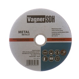 Pjovimo diskas plienui pjauti Vagner SDH, 150x1,6x22,23 mm