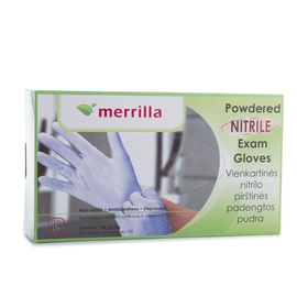 Ühekordsed kindad Merilla, L, nitriil, 100 tk