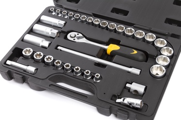 Padrunvõtmete komplekt Forte Tools, 3/8", 6-24 mm, 34 tk
