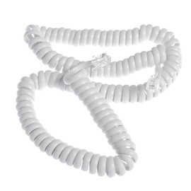 Telefonijuhe spiraal 4P4C 4,2 m valge