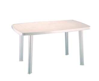GALDS OVĀLS ĀRA PLASTM.137X85X72 BALTS