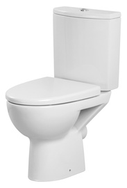Unitazas Cersanit Parva 3/5 l, su Soft close dangčiu, horizontalus vandens nubėgimas