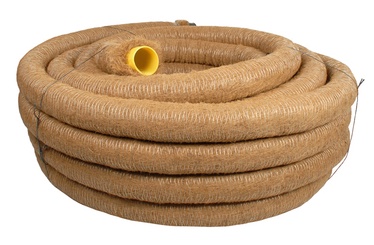Drenažinis vamzdis Frankische D80/72 mm, su kokoso plaušų filtru