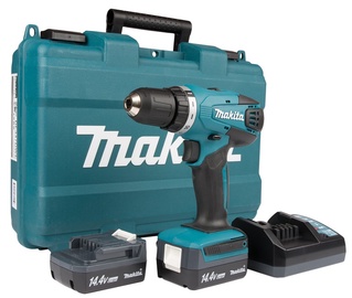 Akulööktrell Makita HP347DWE, 14,4 V, 2x1,3 Ah, Li- ioon