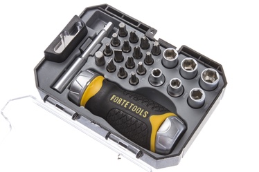 Kruvikeeraja ja otsikute komplekt (SDZ44101 ; 24 tk.) (FORTE TOOLS)
