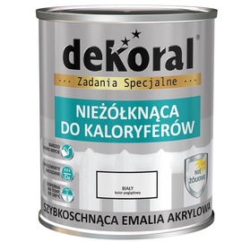 Radiatoru akrila krāsa Dekoral, 0,75l, balta