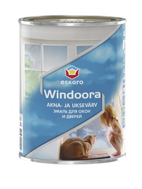 Akna- ja uksevärv Eskaro Windoora, poolläikiv, valge (A) 0,9L