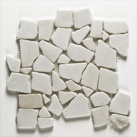 Naturaalkivimite mosaiik Snow White 305x305x10, marmor