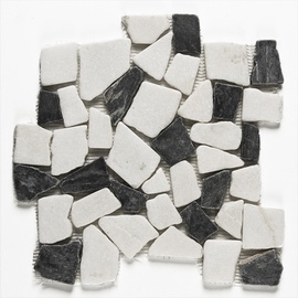 Naturaalkivimite mosaiik Black & White 305x305x10, marmor