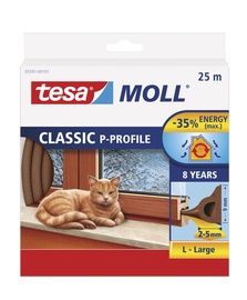 Blīvējums logiem un durvīm P Tesa 9x5mm 25m, balts