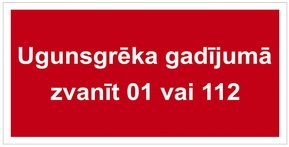 OHUTUSMÄRK PHONE CALL 01, 112. 5X10