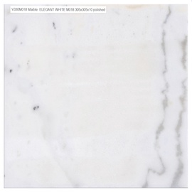 Marmorplaat 30,5x30,5cm Elegant White, poleeritud