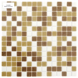 Klaasmosaiik BR2/BR4/W1, 32,7x32,7 cm, pruun mix