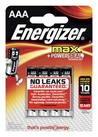 Baterijas Energizer Max AAA, 1,5V, 4gab.
