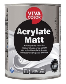 Seinavärv Vivacolor Acrylate Matt, valge (A) 0,9L