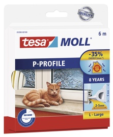 Blīvējums logiem un durvīm P Tesa 9x5mm 6m, brūns